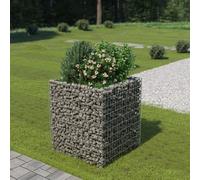 vidaXL Lit surélevé à gabion Acier galvanisé 90x90x100 cm 143556