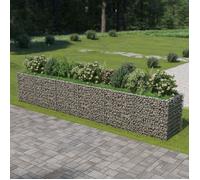 vidaXL Lit Surélevé à Gabion Acier Galvanisé Argenté 540x90x100 cm Jardinière 143554