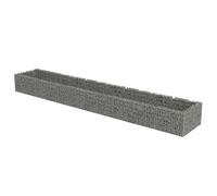 vidaXL Lit Surélevé à Gabion Acier Galvanisé Argenté 540x90x50 cm Jardinière