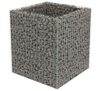 Vidaxl Lit Surélevé À Gabion Acier Galvanisé 90x90x100 Cm Gris