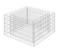Vidaxl Lit Surélevé À Gabion Acier Galvanisé 90x90x50 Cm Gris