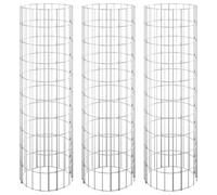Vidaxl Lit Surélevé À Gabion Circulaire 3pcs Acier Galvanisé Ø30x100cm