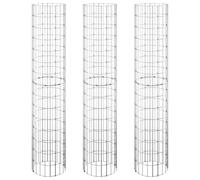 Vidaxl Lit Surélevé À Gabion Circulaire 3pcs Acier Galvanisé Ø30x150cm