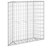vidaXL Lit Surélevé à Gabion en Trapèze Jardinière à Gabion Patio Terrasse Jardin Extérieur Parterre de Fleurs Plantes Acier Galvanisé 100x20x100 cm