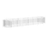 vidaXL Lit surélevé à Gabion Fer galvanisé 400x100x50 cm