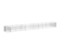 vidaXL Lit surélevé à Gabion Fer galvanisé 600x100x50 cm