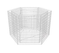 vidaXL Jardinière à gabion hexagonale 160 x 139 x 100 cm surélevée