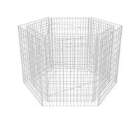 vidaXL Lit Surélevé à Gabion Hexagonale 160x140x100 cm Jardinière Pot de Fleur