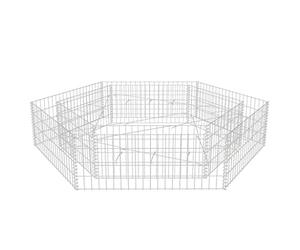 vidaXL Lit Surélevé à Gabion Hexagonale 200x173x40 cm Jardinière de Jardin
