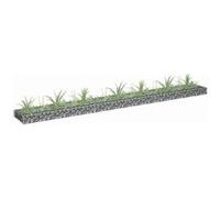 vidaXL Lit surélevé Jardinière à gabion Acier galvanisé 270×30×10 cm