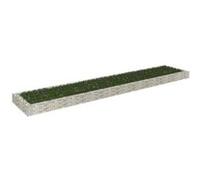 vidaXL Lit Surélevé à Gabion Jardinière à Gabion Patio Terrasse Jardin Extérieur Parterre de Fleurs Plantes Acier Galvanisé 151315 Vert G