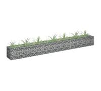 vidaXL Lit Surélevé à Gabion Parterre de Fleurs Plantes Jardin Terrasse Extérieur Arrière-cour Jardinière Acier Galvanisé 145637