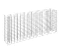 vidaXL Lit Surélevé à Gabion Parterre de Fleurs Plantes Jardin Terrasse Extérieur Arrière-cour Jardinière Acier Galvanisé 145635