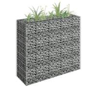 vidaXL Lit Surélevé à Gabion Parterre de Fleurs Plantes Jardin Terrasse Extérieur Arrière-cour Jardinière Acier Galvanisé 145631