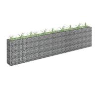 vidaXL Lit Surélevé à Gabion Parterre de Fleurs Plantes Jardin Terrasse Extérieur Arrière-cour Jardinière Acier Galvanisé 145643