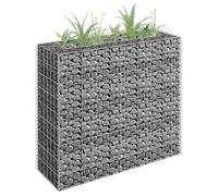 vidaXL Lit Surélevé à Gabion Parterre de Fleurs Plantes Jardin Terrasse Extérieur Arrière-cour Jardinière Acier Galvanisé 145631