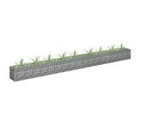 vidaXL Lit Surélevé à Gabion Parterre de Fleurs Plantes Jardin Terrasse Extérieur Arrière-cour Jardinière Acier Galvanisé 145641