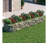 Vidaxl Lit Surélevé À Gabion Fer Galvanisé 400x100x50 Cm