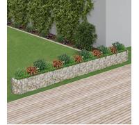 vidaXL Lit Surélevé à Gabion Parterre de Fleurs Support de Plante Jardinière Pot de Fleurs Jardin Terrasse Extérieur Fer 152031