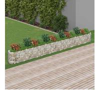 vidaXL Lit Surélevé à Gabion Parterre de Fleurs Support de Plante Jardinière Pot de Fleurs Jardin Terrasse Extérieur Fer 152030