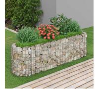 vidaXL Lit Surélevé à Gabion Parterre de Fleurs Support de Plante Jardinière Pot de Fleurs Jardin Terrasse Extérieur Fer 152025