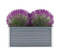vidaXL Lit surélevé Jardinière 44854 – Acier galvanisé 100x40x45 cm Gris