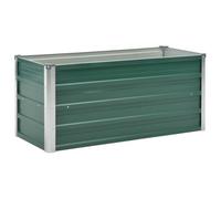 vidaXL Lit Surélevé Acier Galvanisé 100x40x45 cm Vert Jardinière Pot de Fleurs