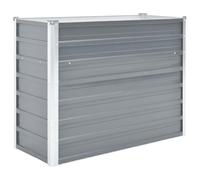 vidaXL Lit Surélevé Acier Galvanisé 100x40x77 cm Gris Jardinière Pot de Fleurs 44852