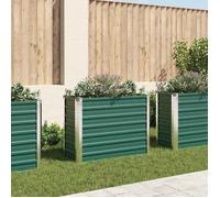 vidaXL Lit surélevé en acier galvanisé 100x40x77 cm Jardinière vert 44853