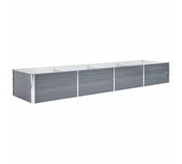 vidaXL Lit surélevé de jardin Acier galvanisé 320x80x45 cm Gris