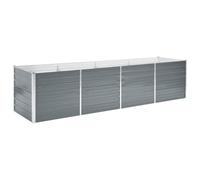 vidaXL Lit surélevé de jardin Acier galvanisé 320x80x77 cm Gris