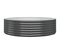 vidaXL Lit surélevé Acier revêtu par poudre 140x140x36 cm Anthracite