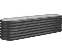 Vidaxl Jardinière Acier Enduit De Poudre 152x40x36 Cm Anthracite