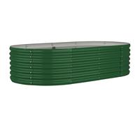 vidaXL Lit surélevé Acier revêtu par poudre 152x80x36 cm Vert