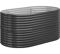 vidaXL Lit surélevé Acier revêtu par poudre 152x80x68 cm Anthracite