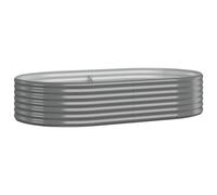vidaXL Lit surélevé Acier revêtu par poudre 175x100x36 cm Gris