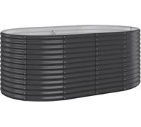 vidaXL Lit surélevé Acier revêtu par poudre 175x100x68 cm Anthracite