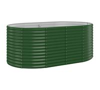 vidaXL Lit surélevé Acier revêtu par poudre 175x100x68 cm Vert