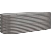 vidaXL Lit surélevé de jardin Acier enduit de poudre 224x80x68 cm gris 318954