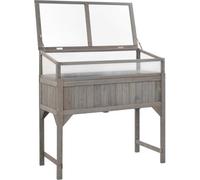 vidaXL Lit surélevé avec serre 110x54x120 cm Sapin massif