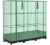 vidaXL Lit surélevé avec serre aspect rotin 120x40x123 cm