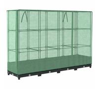 vidaXL Lit surélevé avec serre aspect rotin 160x40x123 cm