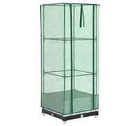 vidaXL Lit surélevé avec serre aspect rotin 40x40x123 cm