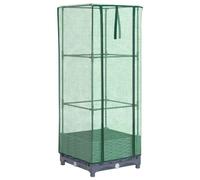vidaXL Lit surélevé avec serre aspect rotin 40x40x123 cm