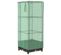 vidaXL Lit surélevé avec serre aspect rotin 40x40x123 cm