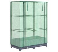 vidaXL Lit surélevé avec serre aspect rotin 80x40x123 cm