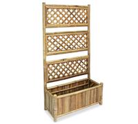 vidaXL Lit surélevé de jardin avec treillis Bambou 70 cm 43714
