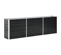 vidaXL Jardinière surélevée en Acier galvanisé 240 x 40 x 77 cm Anthracite