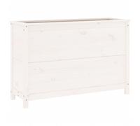 Lit surélevé de jardin blanc 119,5x40x78 cm bois de pin massif825290