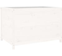 Lit surélevé de jardin blanc 119,5x82,5x78cm bois de pin massif
